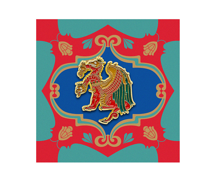 Значок металлический "Heart of Moscow" Змей Горыныч 606x758